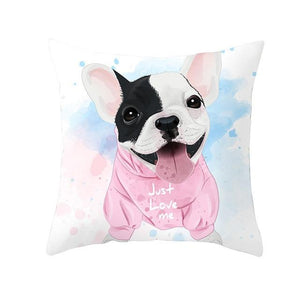 Cute as Candy Beagle Cushion CoversCushion CoverFrench Bulldog - Pink Hoody