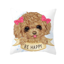 Load image into Gallery viewer, Cute as Candy Beagle Cushion CoversCushion CoverToy Poodle - Pink Hairclips