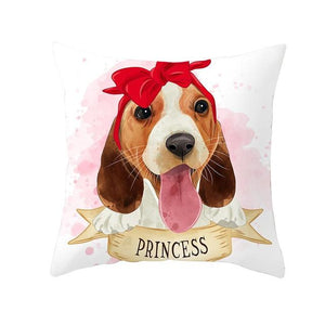 Cute as Candy Toy Poodle Cushion CoversCushion CoverBeagle - Red Headscarf