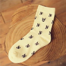 Load image into Gallery viewer, Image of boston terrier socks in the color white