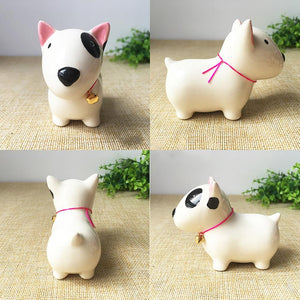 Animal Ornament Exquisite Workmanship Wide Application Ceramic Mini  Crafting Dog Shape Tumbler Toy For Desktop Jikaix