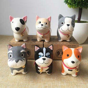 Cute Ceramic Car Dashboard / Office Desk Ornament for Dog LoversHome Decor
