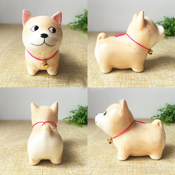 Cute Ceramic Car Dashboard / Office Desk Ornament for Dog LoversHome Decor