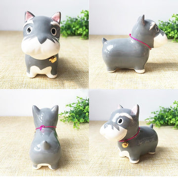 Cute Ceramic Car Dashboard / Office Desk Ornament for Dog LoversHome Decor