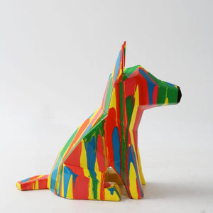 Cutest Abstract German Shepherd Statue Ornament-Home Decor-Dogs, German Shepherd, Home Decor, Statue-Multicolor-3