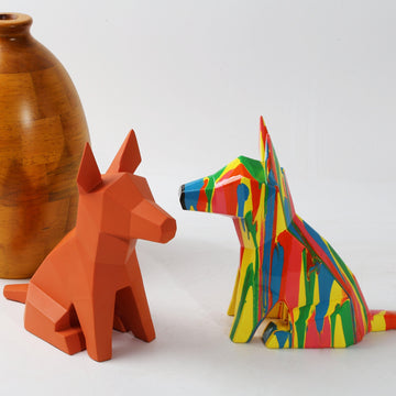 Cutest Abstract German Shepherd Statue Ornament 360x