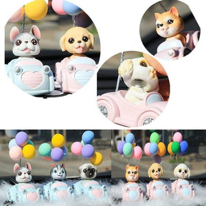 Cutest Balloon Car Bichon Frise BobbleheadCar Accessories