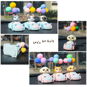 Cutest Balloon Car Boston Terrier BobbleheadCar Accessories