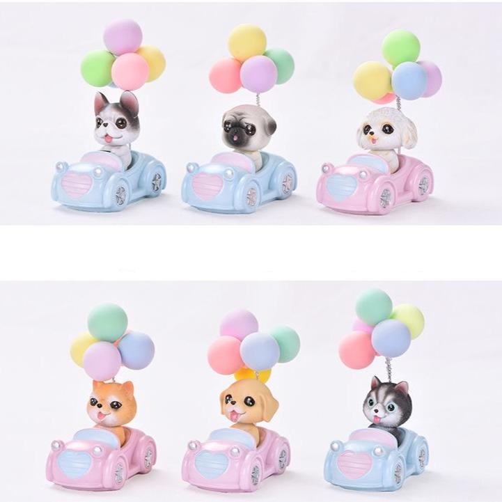 Cutest Balloon Car Pug BobbleheadCar Accessories