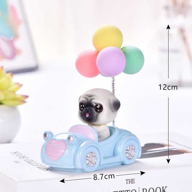 Cutest Balloon Car Pug BobbleheadCar AccessoriesPug