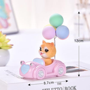 Cutest Balloon Car Pug BobbleheadCar AccessoriesShiba Inu