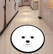 Load image into Gallery viewer, Image of a super cute bichon frise rug in bichon frise face