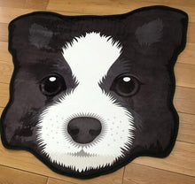 Load image into Gallery viewer, Image of a border collie rug with border collie face