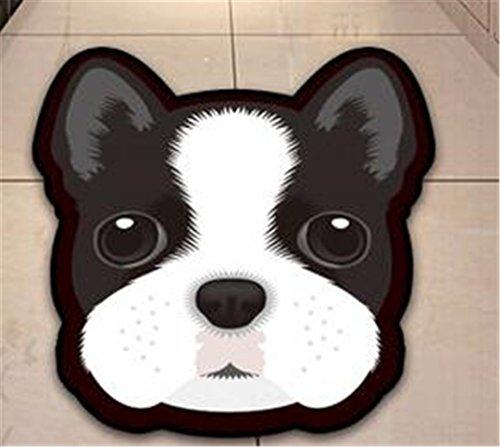 Image of a boston terrier rug in the cutest boston terrier face