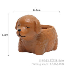 Load image into Gallery viewer, Cutest Chocolate Labrador Love Succulent Plants Flower Pot-Home Decor-Chocolate Labrador, Dogs, Flower Pot, Home Decor, Labrador-2