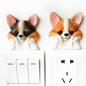 Cutest Corgi Love 3D Wall Stickers-Home Decor-Corgi, Dogs, Home Decor, Wall Sticker-13