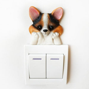 Cutest Corgi Love 3D Wall Stickers-Home Decor-Corgi, Dogs, Home Decor, Wall Sticker-Sable or Tricolor-3