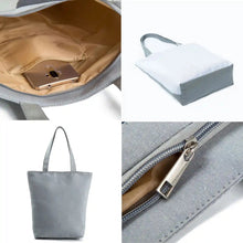 Load image into Gallery viewer, Image of the collage of inside and zipper of dog tote bag