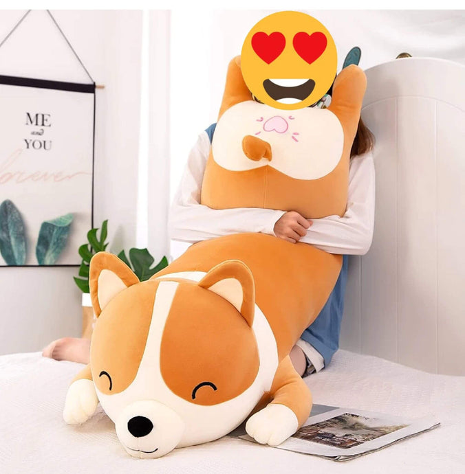 Cutest Corgi Stuffed Animal Huggable Plush Pillows (Small to Giant Size)-Soft Toy-Corgi, Dogs, Home Decor, Huggable Stuffed Animals, Soft Toy, Stuffed Animal, Stuffed Cushions-1