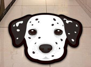 Image of a dalmatian rug in the cutest dalmatian face