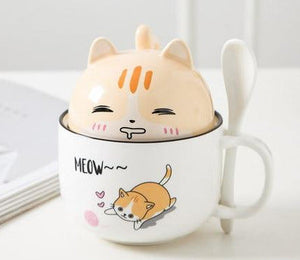 Cutest Dual Use Pug Love Ceramic Coffee Mug-Mug-Dogs, Mugs, Pug-Cat - Light Orange-350ml-6