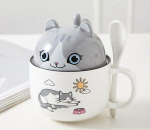 Cutest Dual Use Shiba Inu Love Ceramic Coffee Mug-Mug-Dogs, Mugs, Shiba Inu-Cat - Gray-10