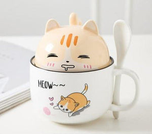 Cutest Dual Use Shiba Inu Love Ceramic Coffee Mug-Mug-Dogs, Mugs, Shiba Inu-Cat - Light Orange-12