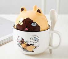 Load image into Gallery viewer, Cutest Dual Use Shiba Inu Love Ceramic Coffee Mug-Mug-Dogs, Mugs, Shiba Inu-Cat - Orange with Mask-13