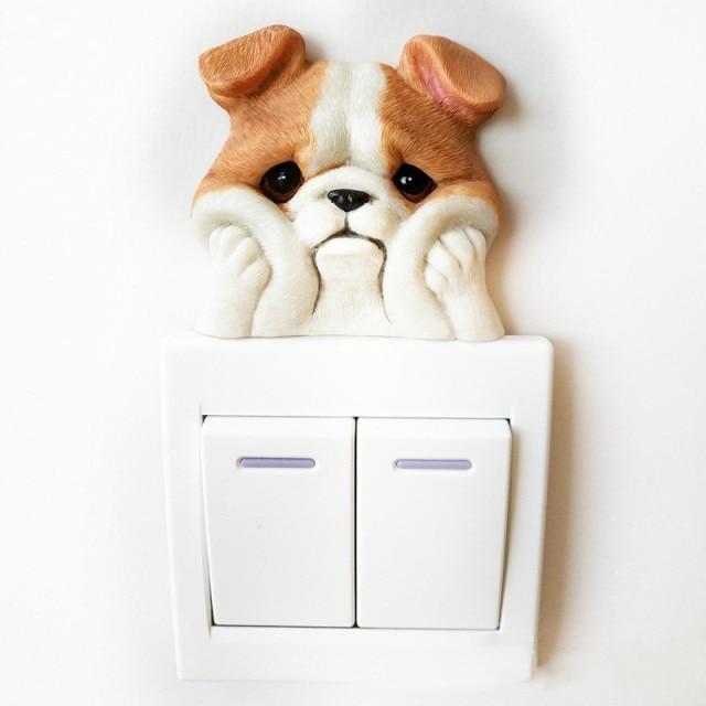 Cutest English Bulldog Love 3D Wall Sticker-Home Decor-Dogs, English Bulldog, Home Decor, Wall Sticker-English Bulldog-1