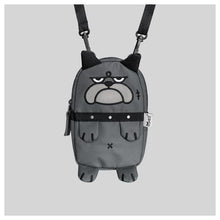 Load image into Gallery viewer, Image of a super-cute English Bulldog bag with a cutest Bulldog print in the color Dark Grey