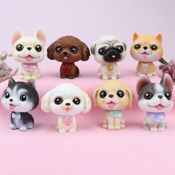 Cutest Fawn / White French Bulldog Love Miniature BobbleheadCar Accessories