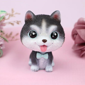 Cutest Fawn / White French Bulldog Love Miniature BobbleheadCar AccessoriesHusky