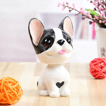 Load image into Gallery viewer, Image of a black pied french bulldog bobblehead