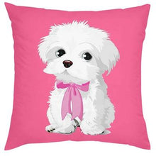 Load image into Gallery viewer, Cutest Maltese Love Cushion CoversCushion CoverMaltese - Standing on Pink BGOne Size