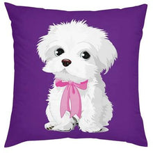 Load image into Gallery viewer, Cutest Maltese Love Cushion CoversCushion CoverMaltese - Standing on Purple BGOne Size