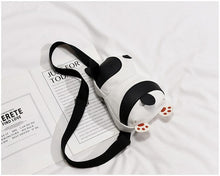 Load image into Gallery viewer, Cutest Pied Black and White French Bulldog Love Messenger BagAccessories