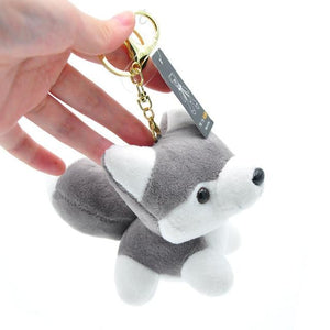 Cutest Plush Husky Keychain or Good Luck CharmKey Chain
