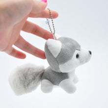 Load image into Gallery viewer, Cutest Plush Husky Keychain or Good Luck CharmKey ChainBeaded Pendant