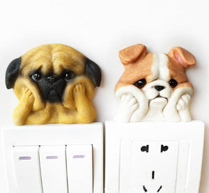 Cutest Pug Love 3D Wall Sticker-Home Decor-Dogs, Home Decor, Pug, Wall Sticker-10