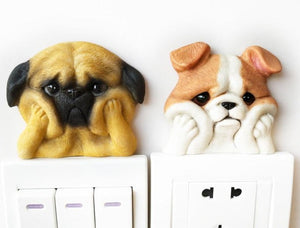 Cutest Pug Love 3D Wall Sticker-Home Decor-Dogs, Home Decor, Pug, Wall Sticker-2