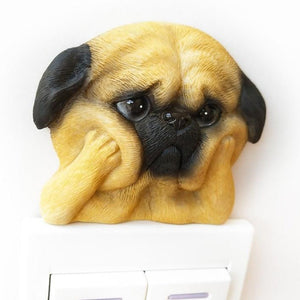 Cutest Pug Love 3D Wall Sticker-Home Decor-Dogs, Home Decor, Pug, Wall Sticker-4