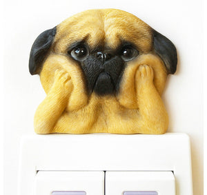 Cutest Pug Love 3D Wall Sticker-Home Decor-Dogs, Home Decor, Pug, Wall Sticker-Pug-1