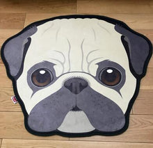 Load image into Gallery viewer, Image of pug rug in the most adorable pug face