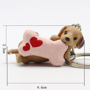 Cutest Resin Figurine Dachshund Keychain-Accessories-Accessories, Dachshund, Dogs, Keychain-2