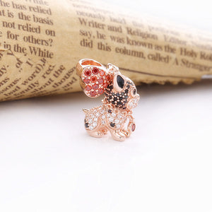 Image of a stone studded boston terrier pendant