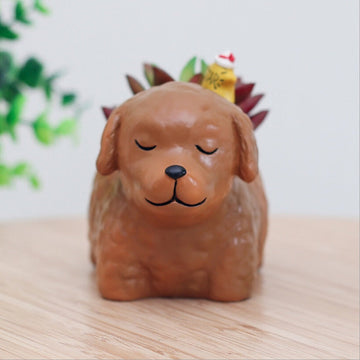 Cutest Schnauzer Love Succulent Plants Flower Pot-Home Decor-Dogs, Flower Pot, Home Decor, Schnauzer-Labrador - Chocolate-18