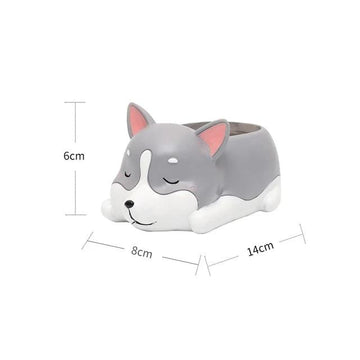 Cutest Schnauzer Love Succulent Plants Flower Pot-Home Decor-Dogs, Flower Pot, Home Decor, Schnauzer-Husky - Sleeping-26