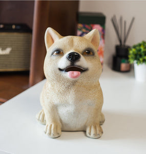 Cutest Shiba Inu Love Piggy Bank Statue-Home Decor-Dogs, Home Decor, Piggy Bank, Shiba Inu, Statue-3