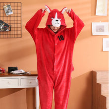 Load image into Gallery viewer, Cutest Shiba Inu Onesie Pajamas with Hoodie-Apparel-Apparel, Dogs, Onesies, Pajamas, Shiba Inu-Shiba Inu - Red-Extra Large-13