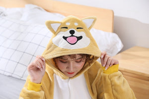 Cutest Shiba Inu Onesie Pajamas with Hoodie-Apparel-Apparel, Dogs, Onesies, Pajamas, Shiba Inu-4